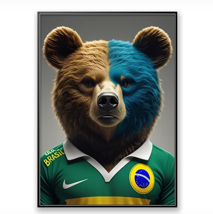 Quadro Decorativo Time Brasil Geek  20x30cm