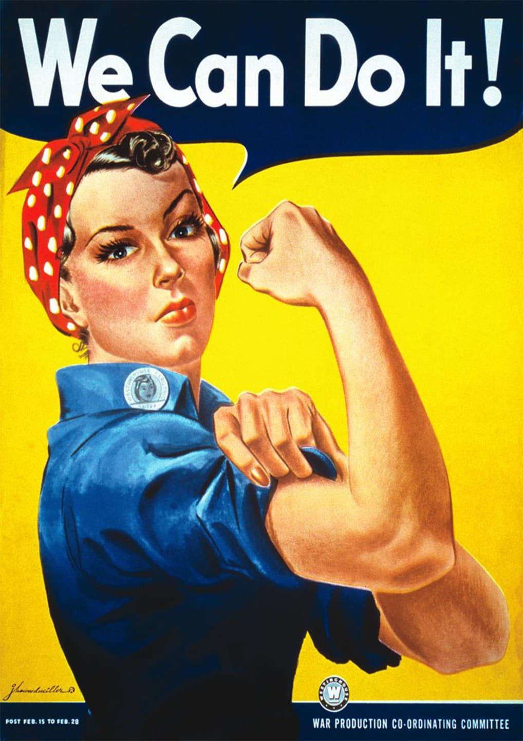Quadro We Can Do It – Arte Feminista Vintage Retrô Estilo Poster Clássico